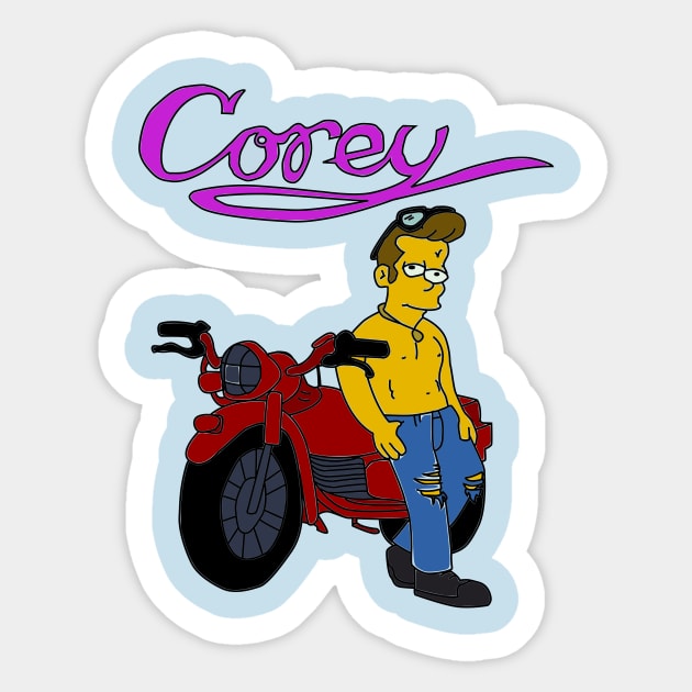 Simpsons Corey Poster Sticker by NutsnGum